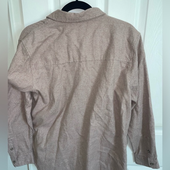 Tan/mauve Universal Thread Button Down (womens large) - Picture 3 of 4